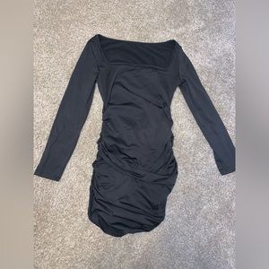 Black tight cocktail dress